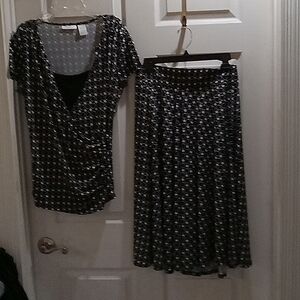 Top and skirt